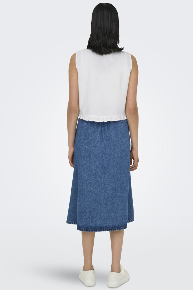 ONLJAKIRI LINEN S/L EMB VEST PTM 15346503 BRIGHT WHITE